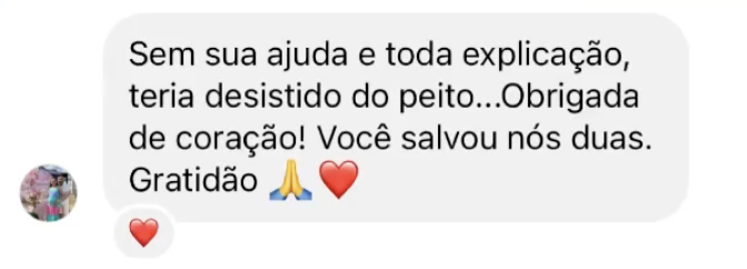 depoimento sobre consultoria em amamentação